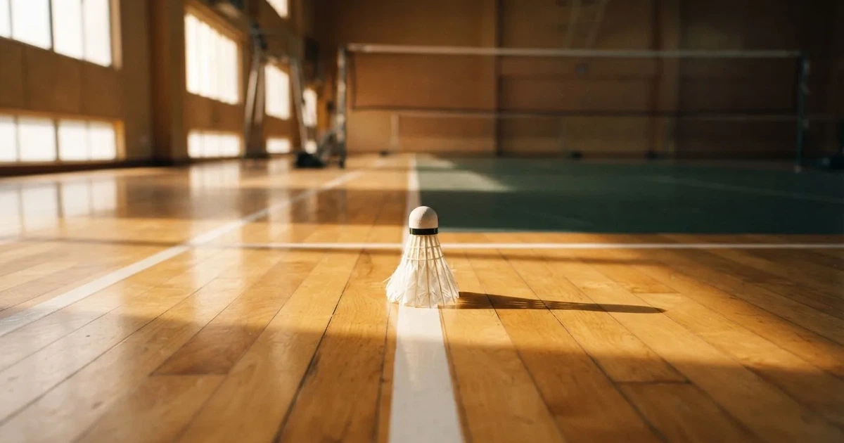 A ball on the centre spot of a grass pitch in morning light